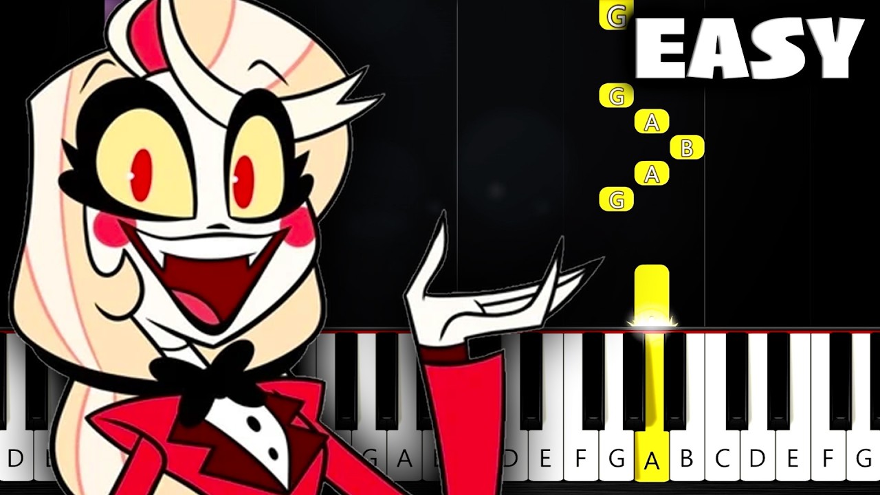 Happy Day in Hell (Hazbin Hotel) - EASY Piano Tutorial