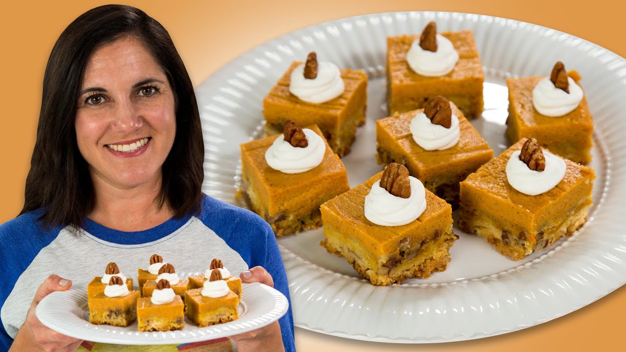 How to Make Easy Pumpkin Pie Squares | Best Thanksgiving Dessert Idea | Mom U