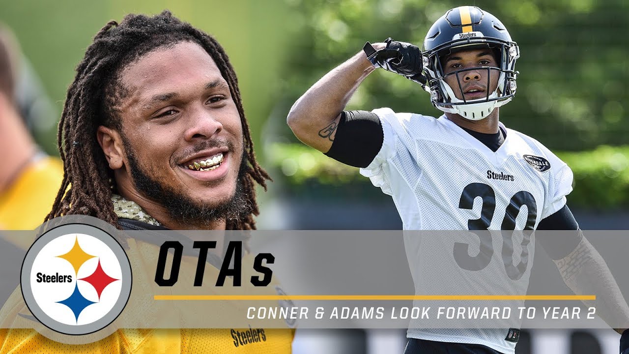 Steelers RB James Conner, LB Keion Adams looking for healthy Year 2 | OTAs