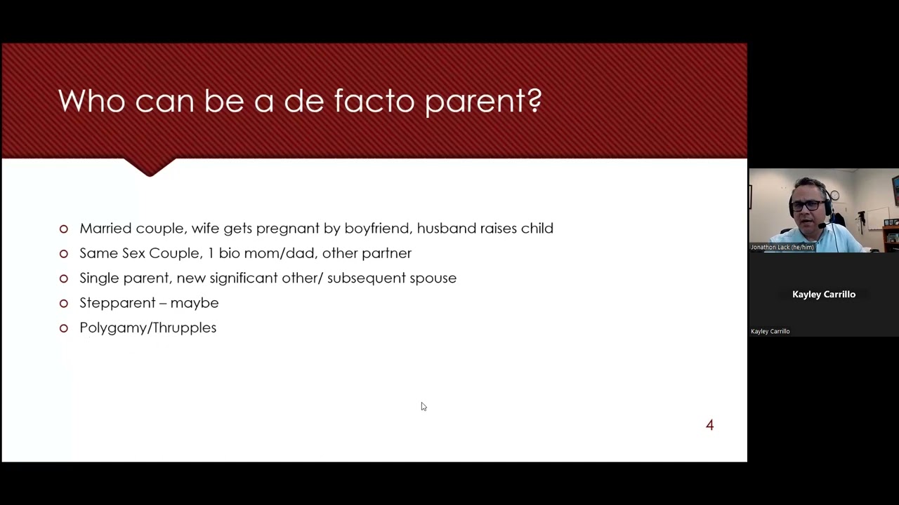 DeFacto Parentage by King County Commissioner Jonathon Lack
