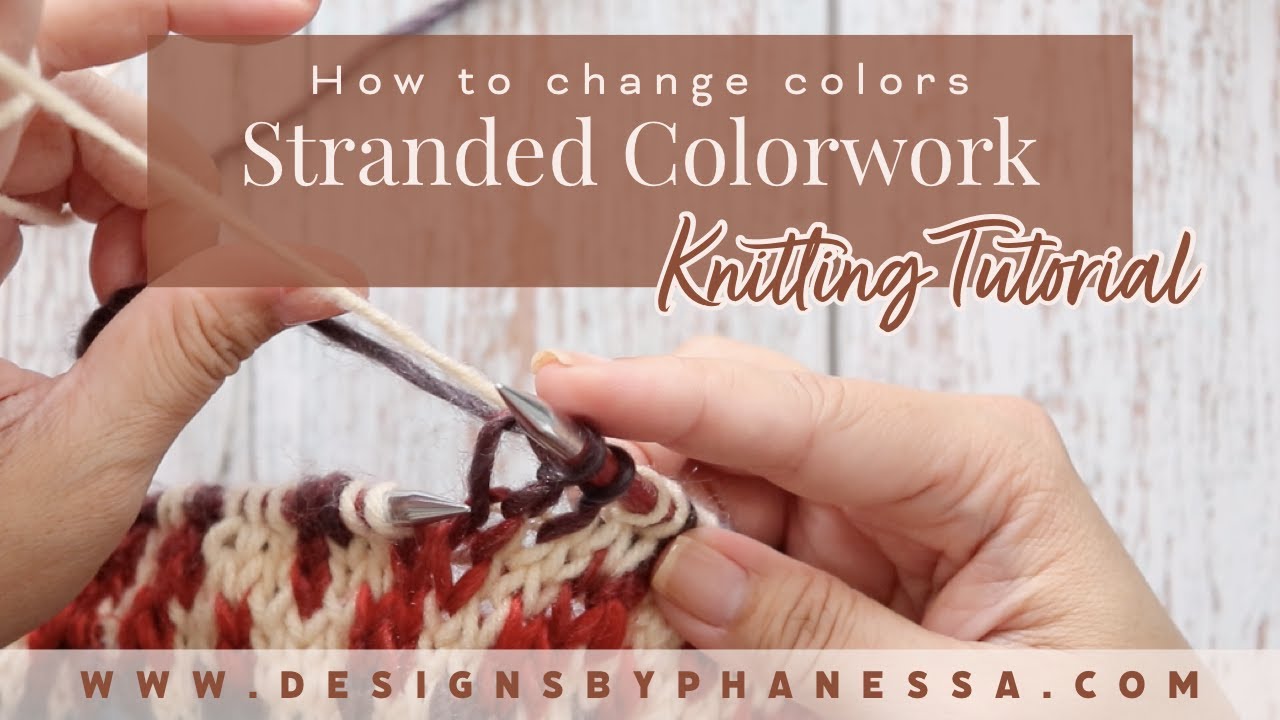 How to Knit with 2 Colors in Stranded Knitting (Left Hand) Tutorial