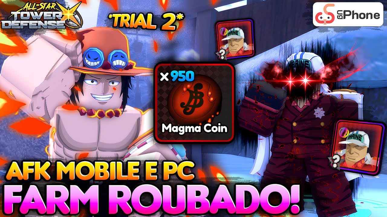 FIZ O MELHOR FARK AFK NA TRIAL 2 NO ALL STARS TOWER DEFENSE X!!