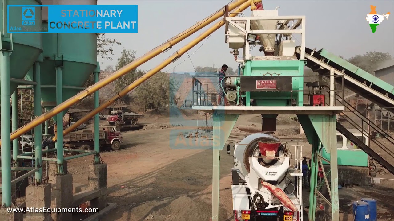 60 m3/hr.  stationary concrete batch mixing plant, India