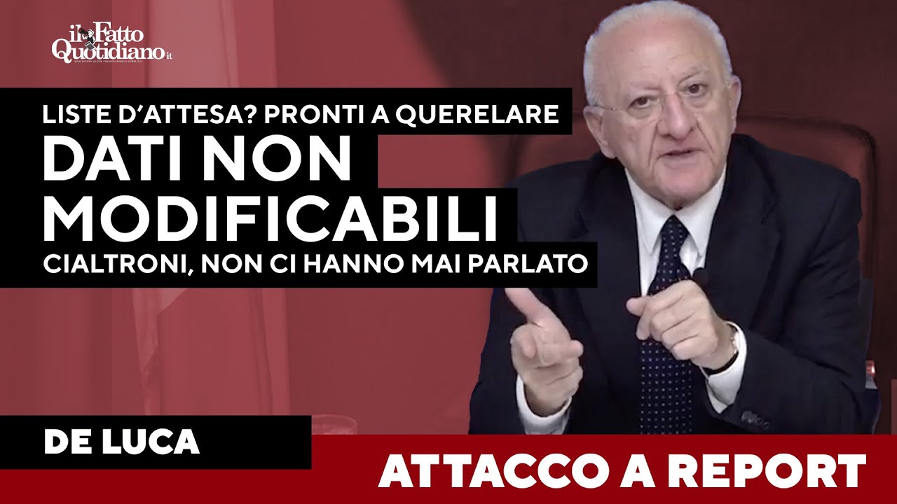 De Luca vs Report: 
