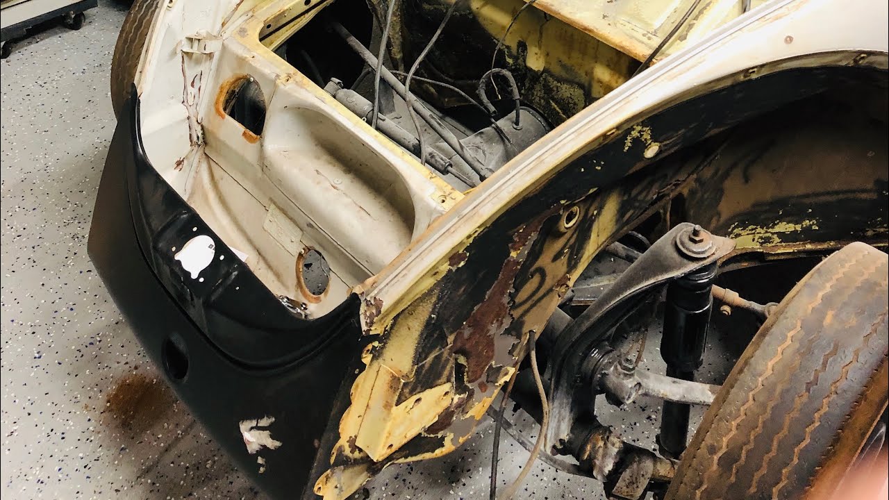 69 VW Convertible front apron replacement