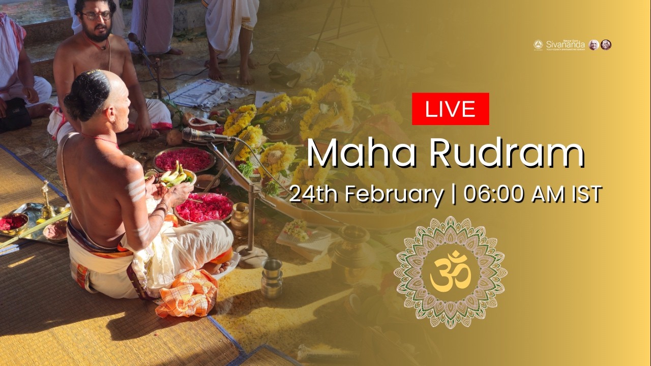 Maha Rudram Live | Day 2 - 24th Feb | Sivananda Dhanwantari Ashram