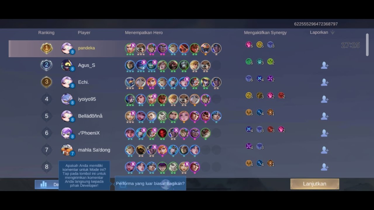 Big Comeback Magic Commander Link Skill 2 Sisa Darah 1 dengan synergi Cadia, Wrestler, dan Astro