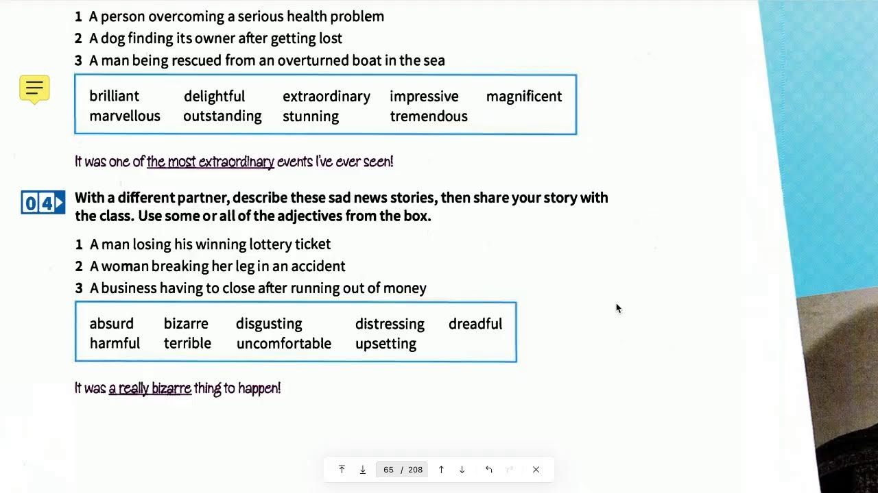 LIVE IELTS Speaking band 5 - 6.5 | Unit 3 - Expressing your feelings about a news story