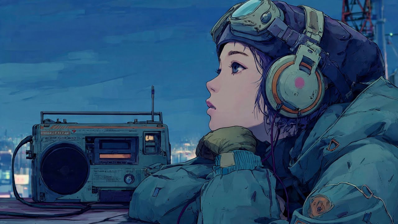 ALONE REWIND | Rooftop Listening Above the City — A Retro Futuristic Emotional Music Journey