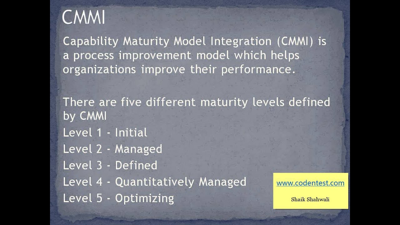 Quality Standards, ISO, CMMI and Six Sigma