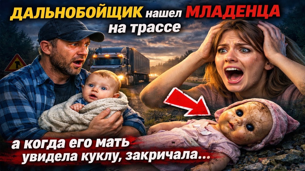 ДАЛЬНОБОЙЩИК НАШЕЛ МЛАДЕНЦА НА ТРАССЕ, А КОГДА ЕГО МАТЬ УВИДЕЛА КУКЛУ, ЗАКРИЧАЛА