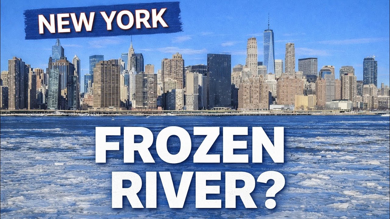 Frozen East River at 4°F – Extreme Cold in New York City