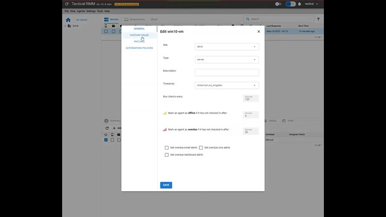 Tactical RMM - Custom Fields and Collectors