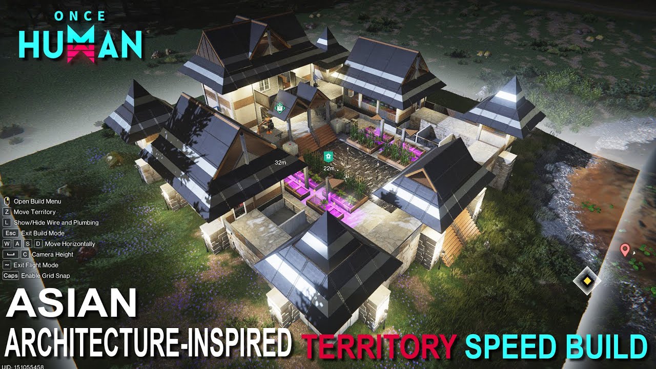 Asian Architecture-Inspired Once Human Base Design | F2P | Speed Build + Showcase