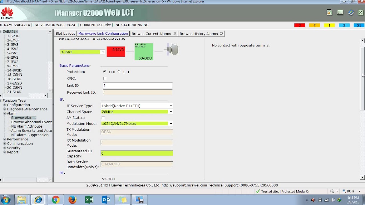 Configuration of PLA ,LAG and  XPIC on Huawei  RTN 980. |