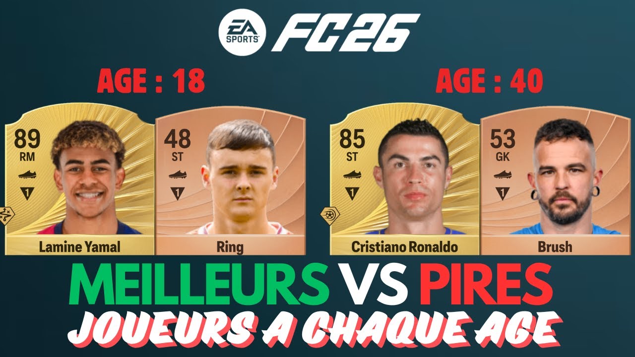 FC 26 - Les MEILLEURS vs les PIRES joueurs à chaque âge !