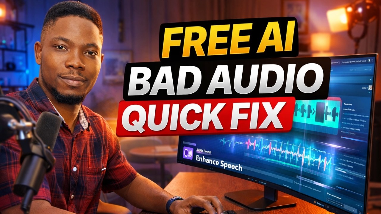 Best Free AI Tool to Enhance Voice Audio for Video #adobepodcast #videoaudio #audioenhancement