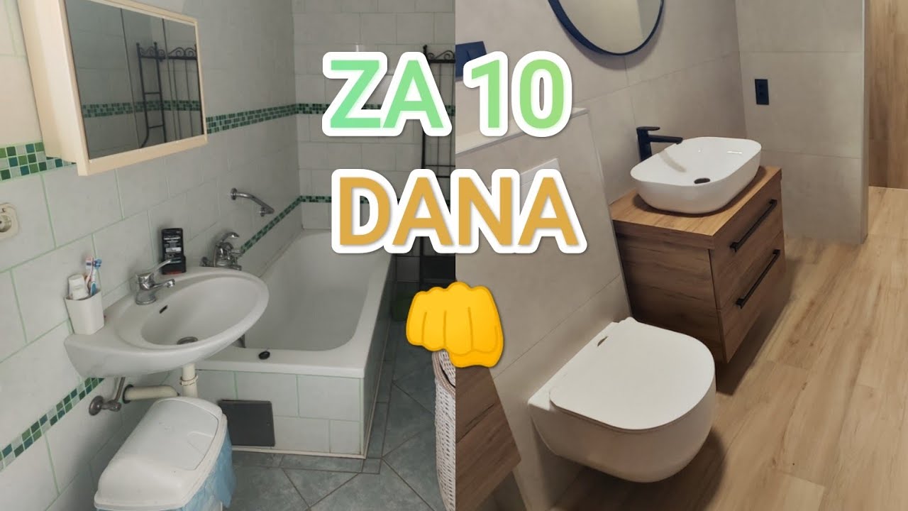 Adaptacija kupaonice u 22 MINUTE- Bathroom renovation in 22 MINUTES