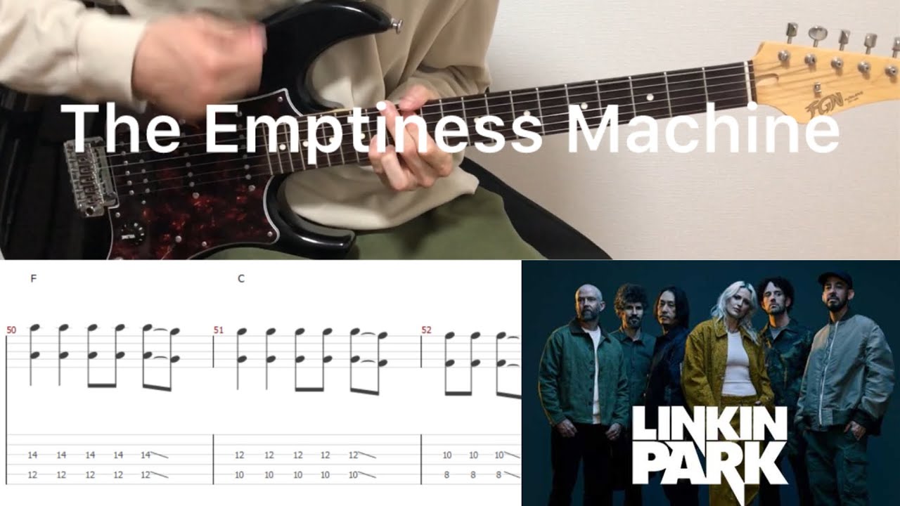 Linkin Park - The Emptiness Machine (guitar cover with tabs & chords)