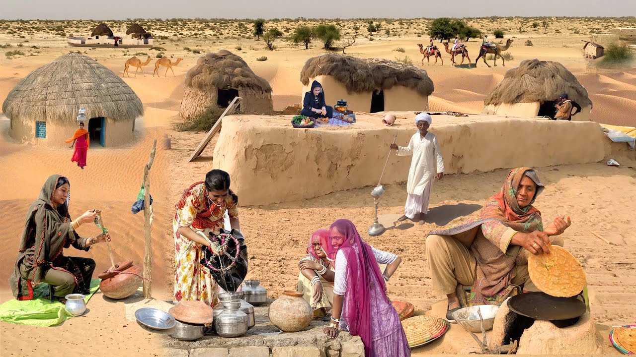 Very Unique Pakistani Desert Village Natural Life | Desert Women Daily Routine | Desert Life