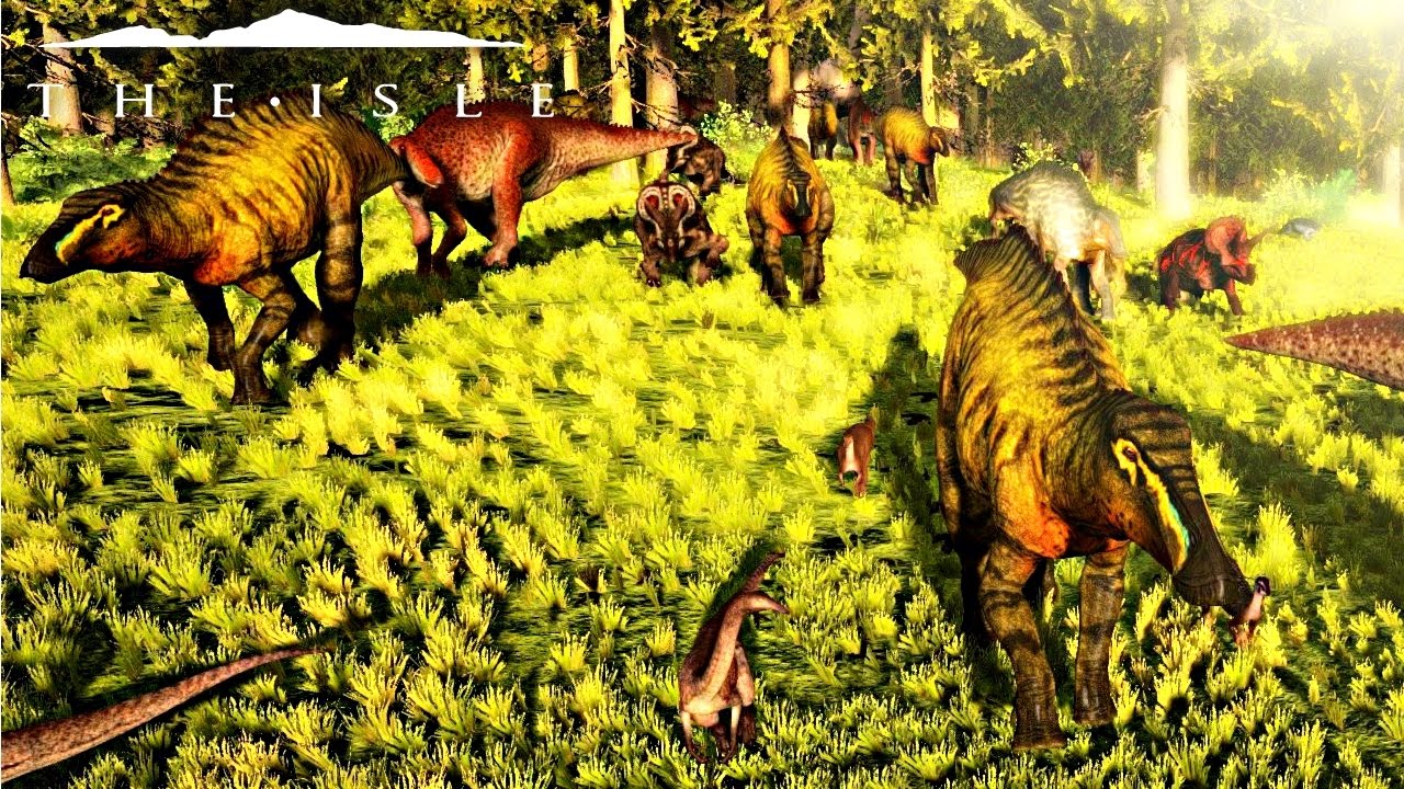 The Isle - BIGGEST MIGRATION 60+ HERB GROUP, EPIC EVENT & GIANT CARNIVORE CONFRONTATION ( Gameplay )