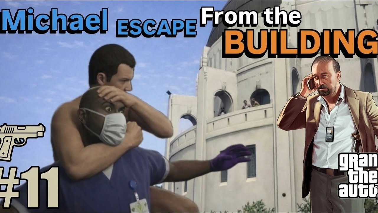 GTA 5 | | Gameplay  michael escape from building | | With help of DAVE 💯 | | LIKE & SUBSCRIBE 🔥