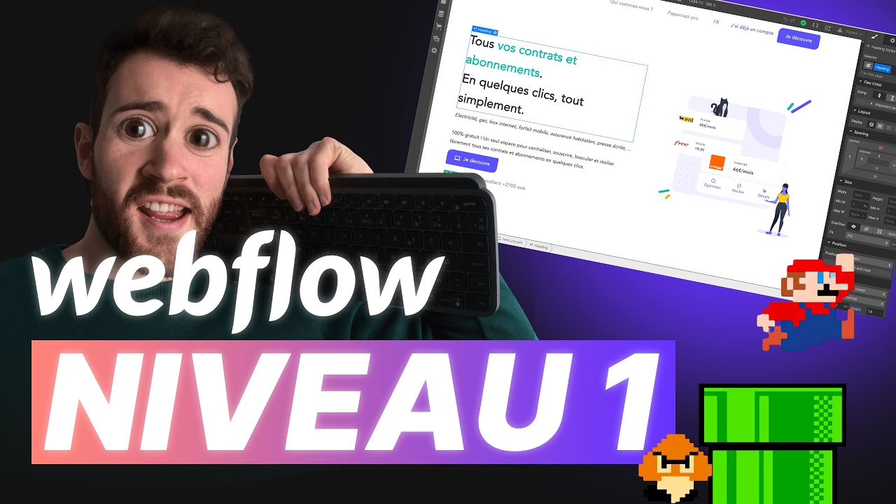 FORMATION WEBFLOW : créer une landing page de niveau 1 (tuto en français)