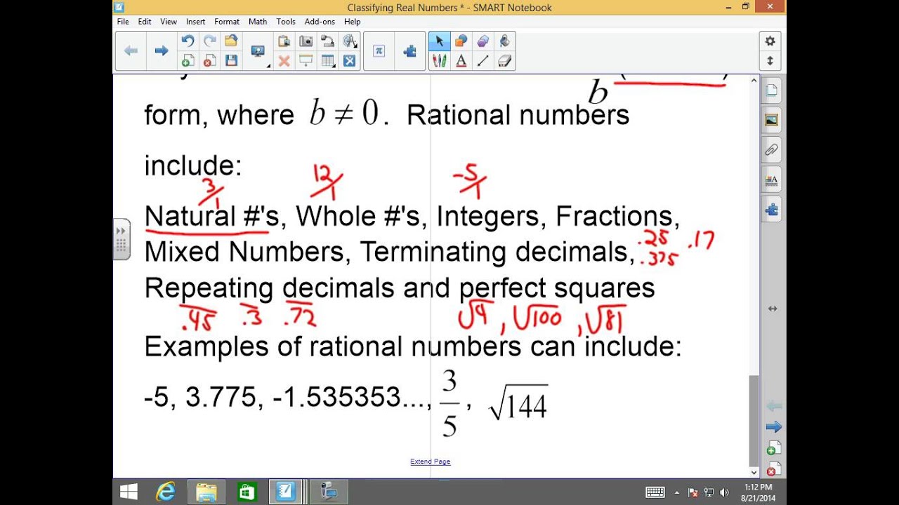 Intensive Math: Classifying Real Numbers