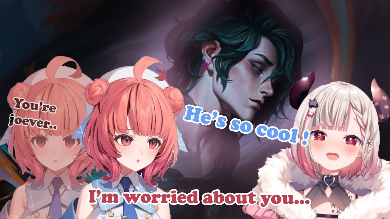 Akarin judging Naraka's taste in male characters.