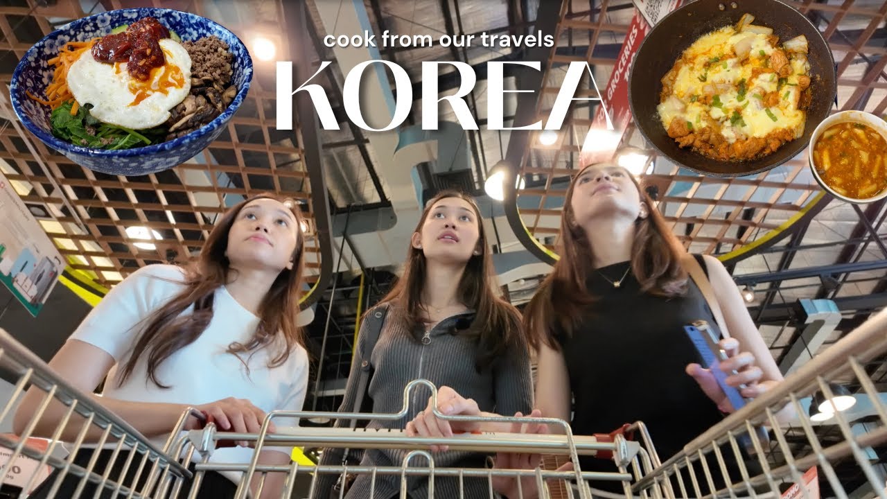 COOK FROM OUR TRAVELS - Korea Edition | Groceries Shopping, Cooking, chit-chat K-Drama!
