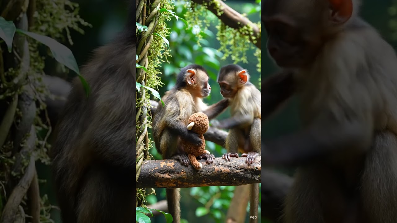 Monkey punch &his Toy please Share #viral #monkeypunch