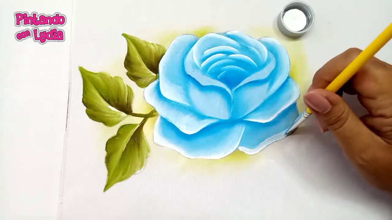 Como Pintar Una Rosa / How To Paint A Rose