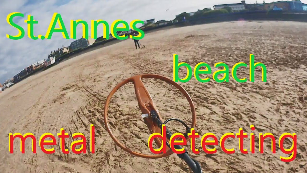 Metal detecting at St.Annes beach
