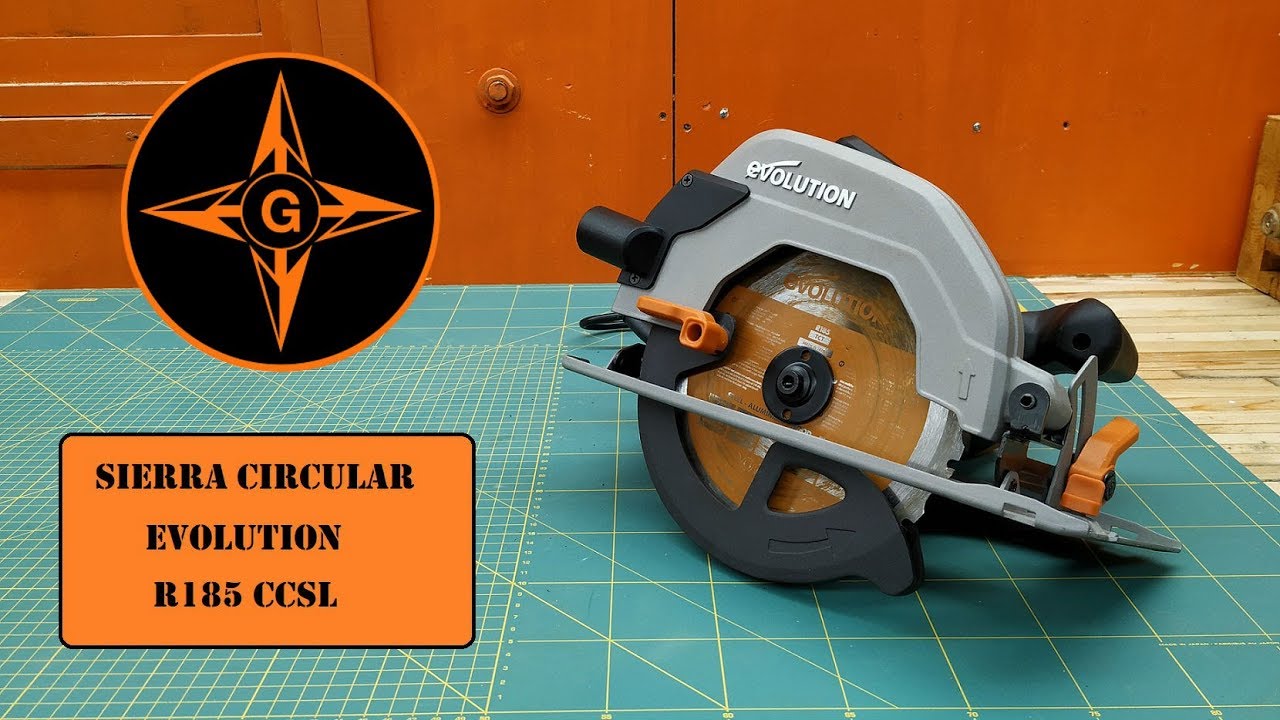 #EVOLUTION R185 CCSL 1200W 185mm  #SIERRA CIRCULAR CON DISCO #MULTICORTE CIRCULAR SAW GINESSOT