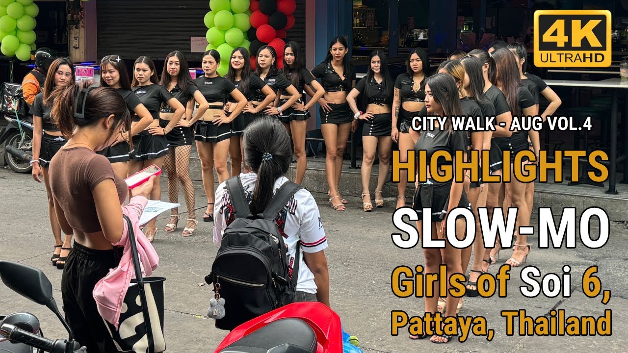 City Walk - Slow-mo - The beautiful girls of Soi 6, Pattaya, Thailand - Vol  4 #pattaya #soi6