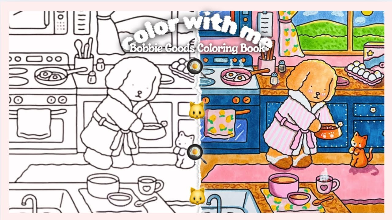 Color With Me 🍳 Bobbie Goods Coloring Tutorial | Breakfast For Two (LOFI)