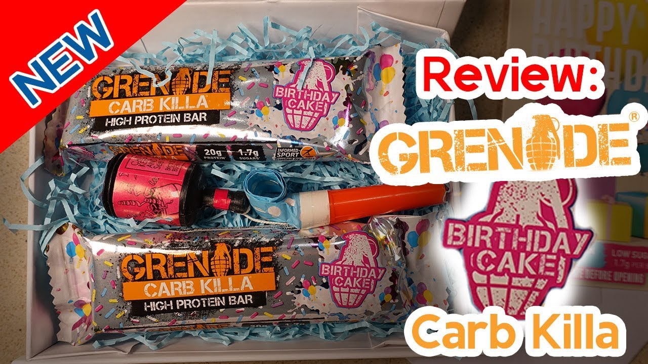 I REVIEW the NEW Grenade BIRTHDAY CAKE Carb Killa Protein bar