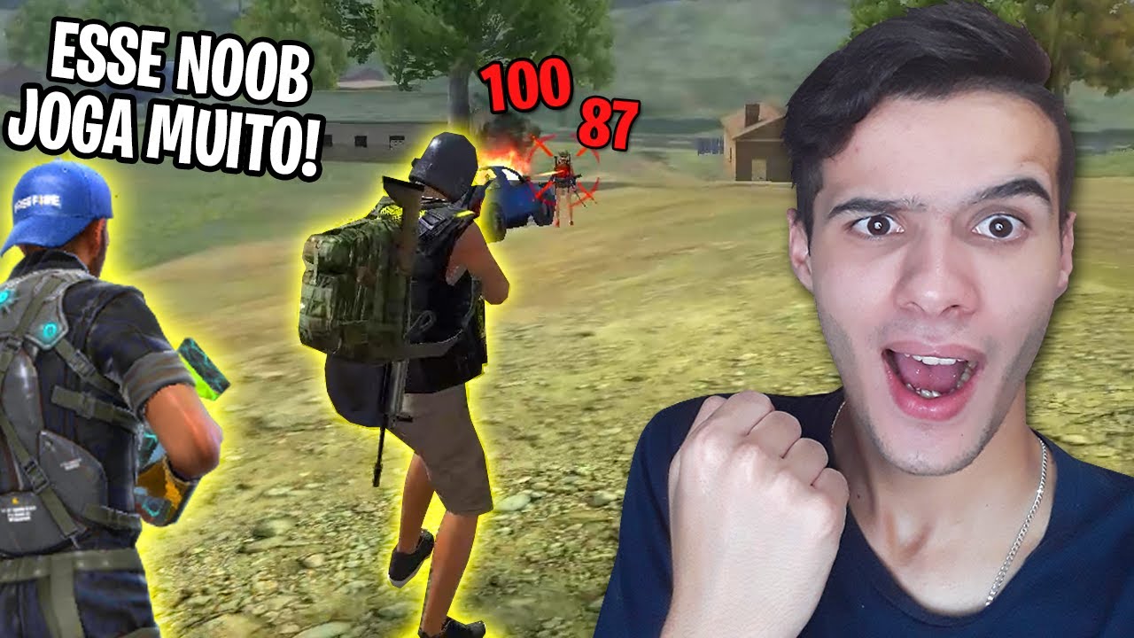 FINGI SER NOOB E SURPREENDI MEU SQUAD NO FREE FIRE