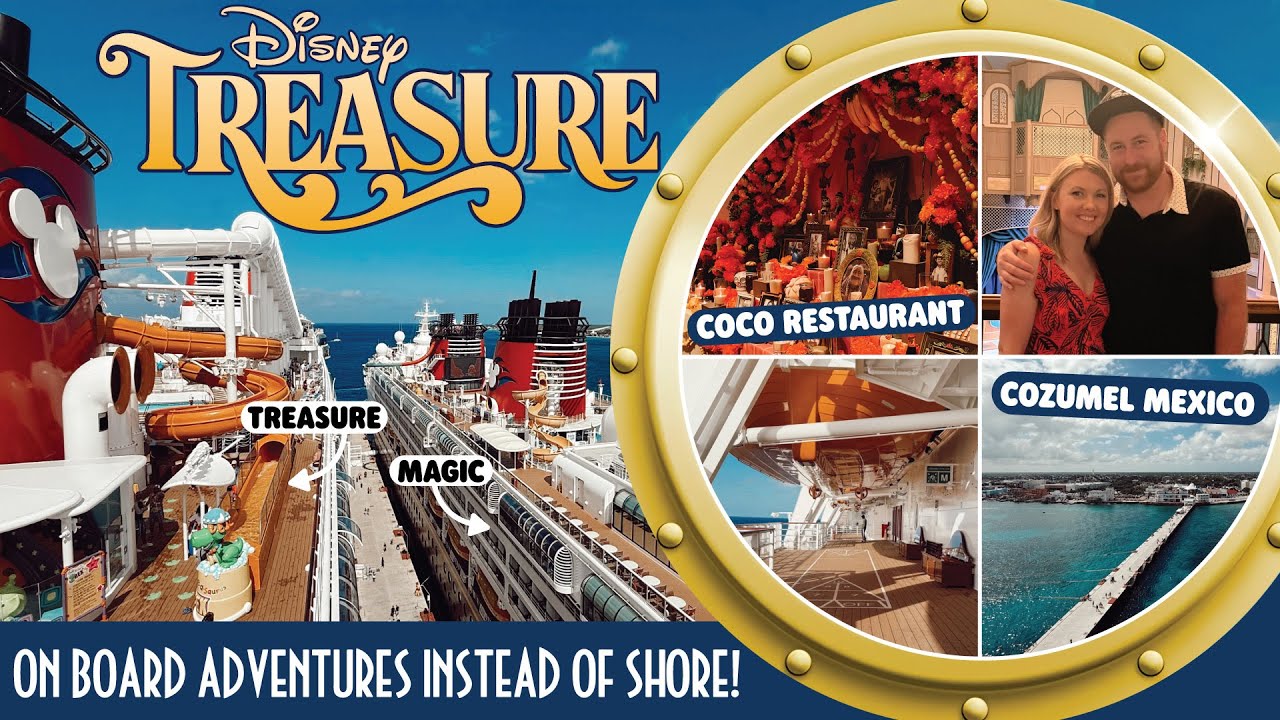 Disney TREASURE 🚢 Cozumel Onboard Fun! Senses Spa, AquaMouse, Plaza de Coco & NEW Spaces to Explore!