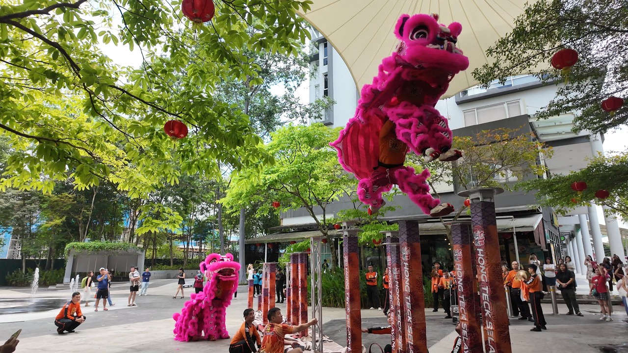 士拉央弘德 高桩舞獅 Acrobatic Lion Dance by Selayang Hong Teck@ Ativo Plaza, Malaysia CNY2026 0226
