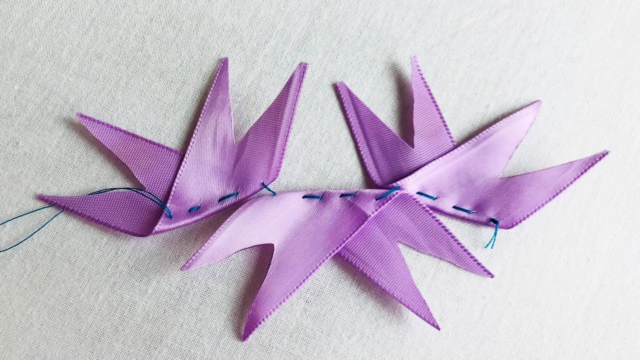 DIY Craft - Ribbon Flower - Funky Flower - How to Make Scrunchies Flower - Head band Flower