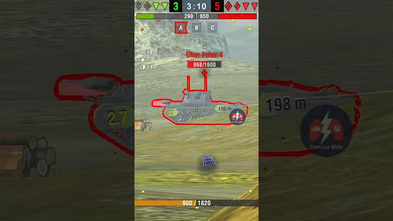 Obj 704 | 3 Kills, 1vs4 & 6480 DMG | #worldoftanksblitz #wotblitz #танки #wotb #shorts #tanksblitz