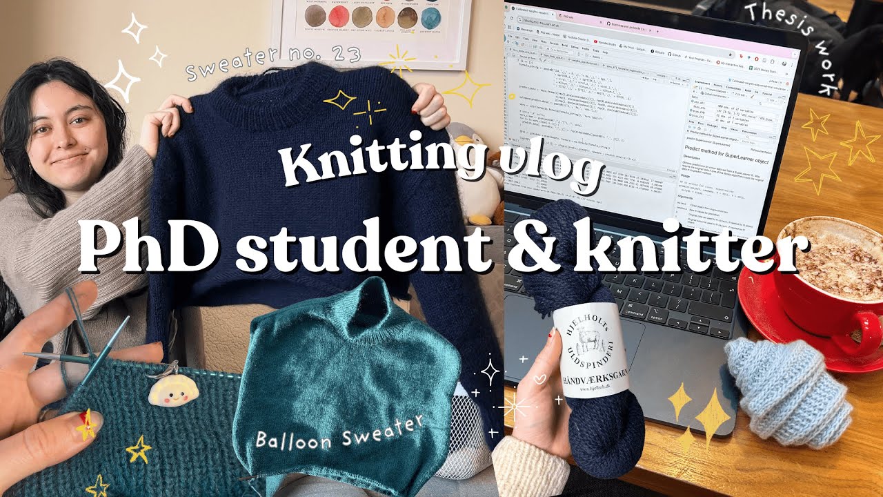 Неделя из жизни аспирантки и вязальщицы 📚🧶 | Уютный видеоблог о вязании