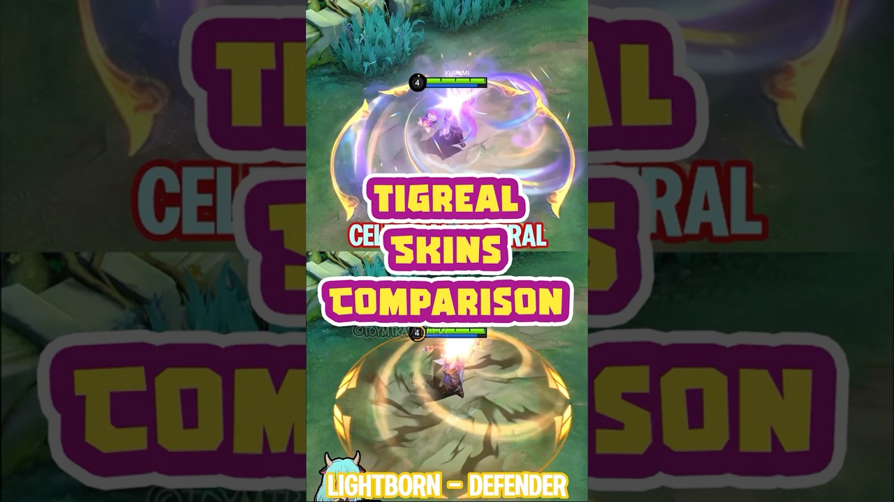 Tigreal - Celestial General collector skin V.S. Lightborn Defender skin - Part 1