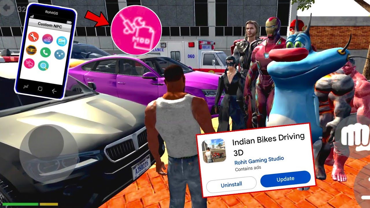 Indian Bike Driving 3D New Update All Cheat Codes 2025 🤯🔥| Custom Npc Cheat Code 🤩| Harsh in Game
