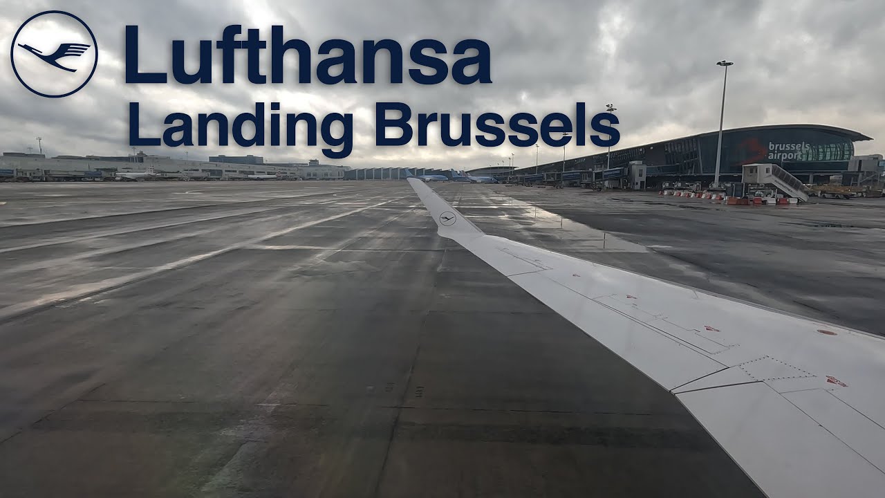 [4K] Lufthansa CityLine Bombardier CRJ-900 ✈ Landing Brussels