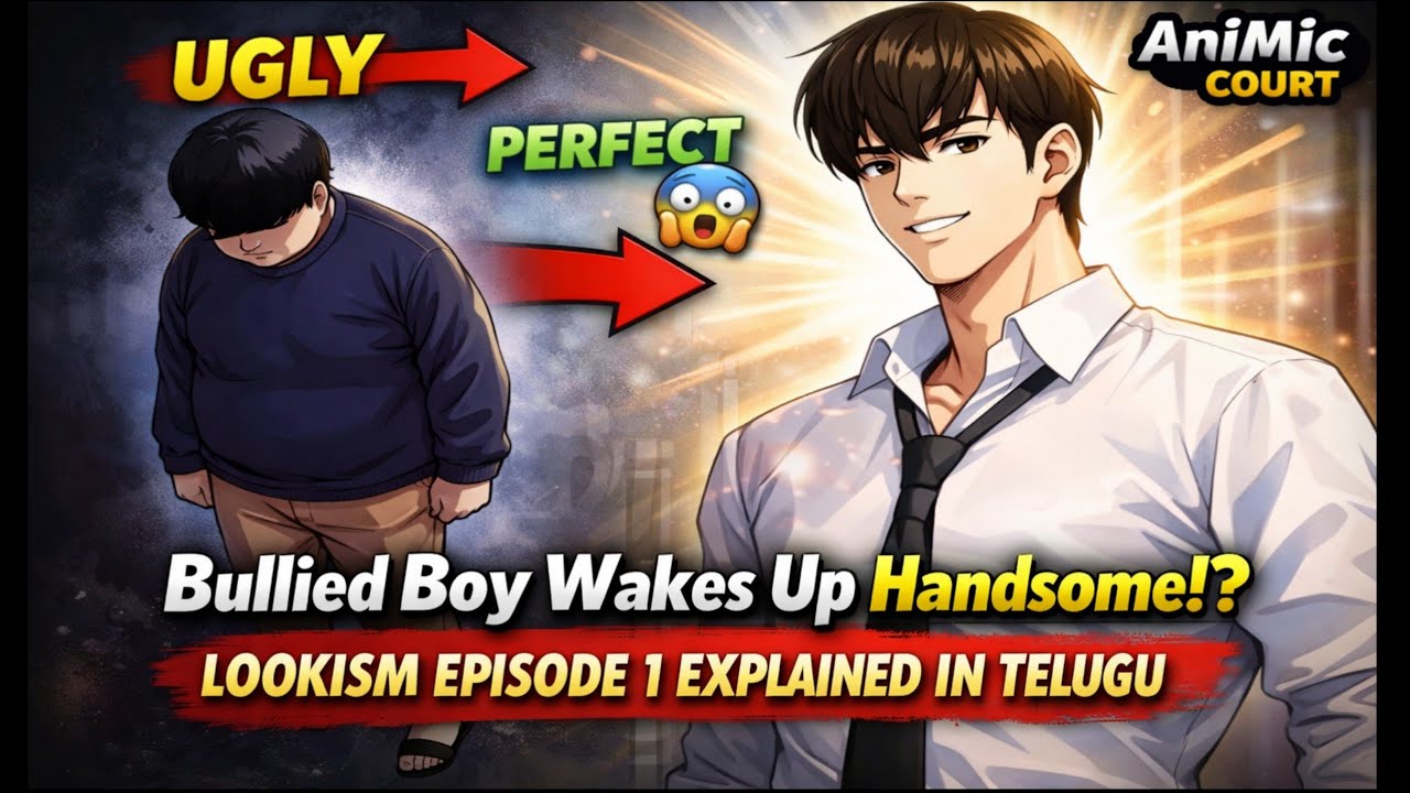 Bullied Boy Wakes Up In Handsome Body!? Lookism Episode 1 Explained In Telugu