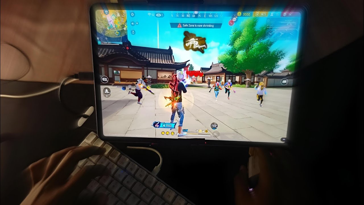 ff tablet gameplay//with Keyboard⌨️ And Mouse🖱 setup SOLO VS SQUAD 🔥🔥