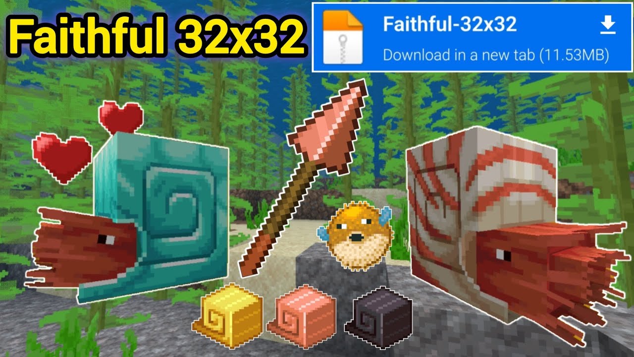 Texture Pack Faithful 32x For Minecraft Bedrock 1.21.130+ & Java 1.21.11+