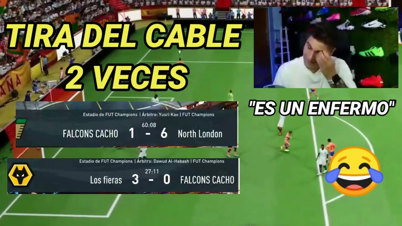 CACHO TIRA DEL CABLE CONTRA RIVALES ENFERMOS DE FUT CHAMPIONS | LLOROS Y CABREOS FIFA 23